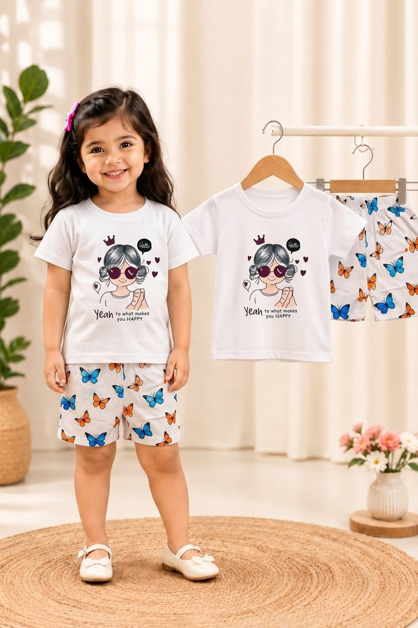 chic butterfly girl