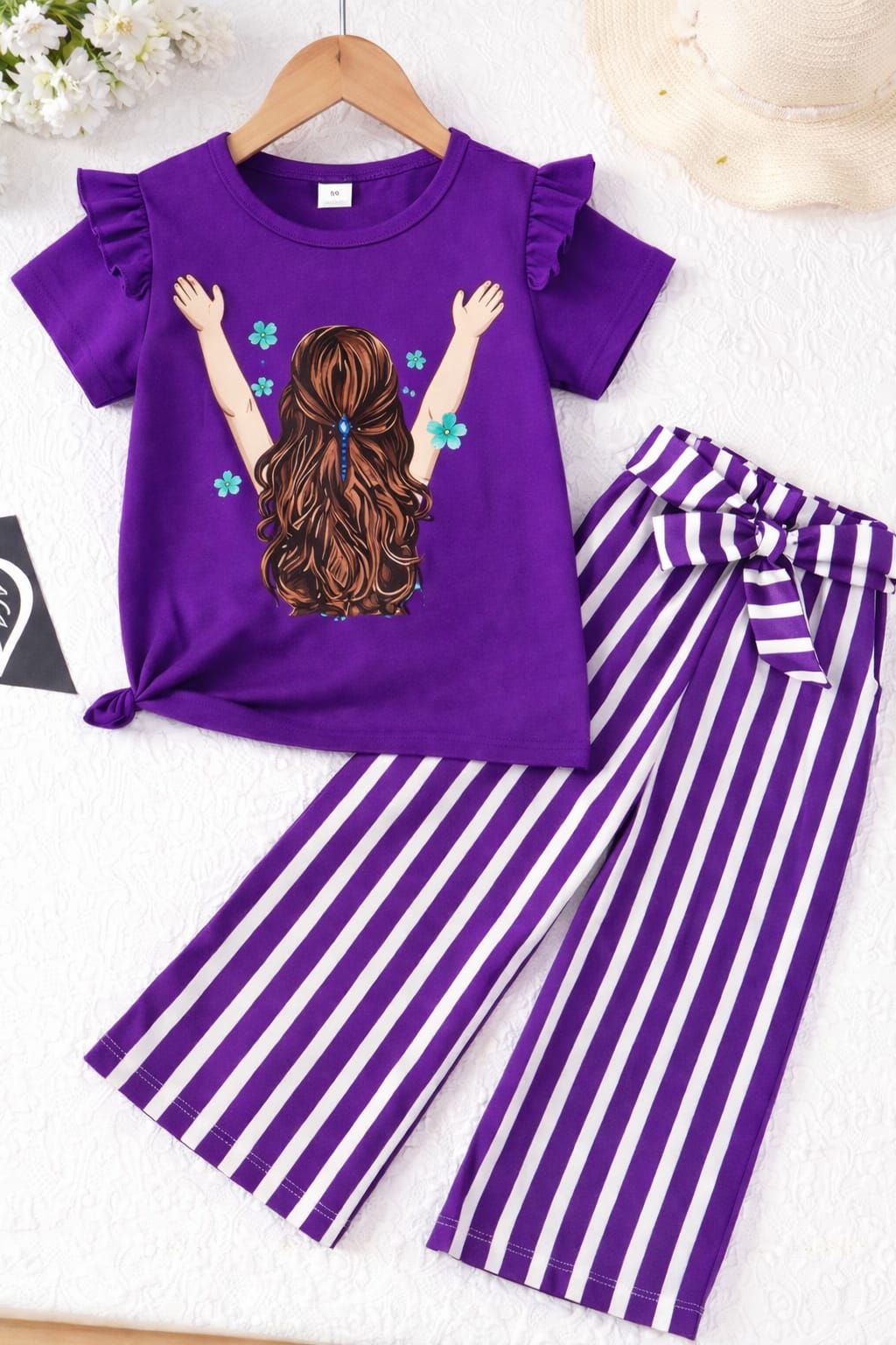 Girls T-Shirt & Long Pant Set