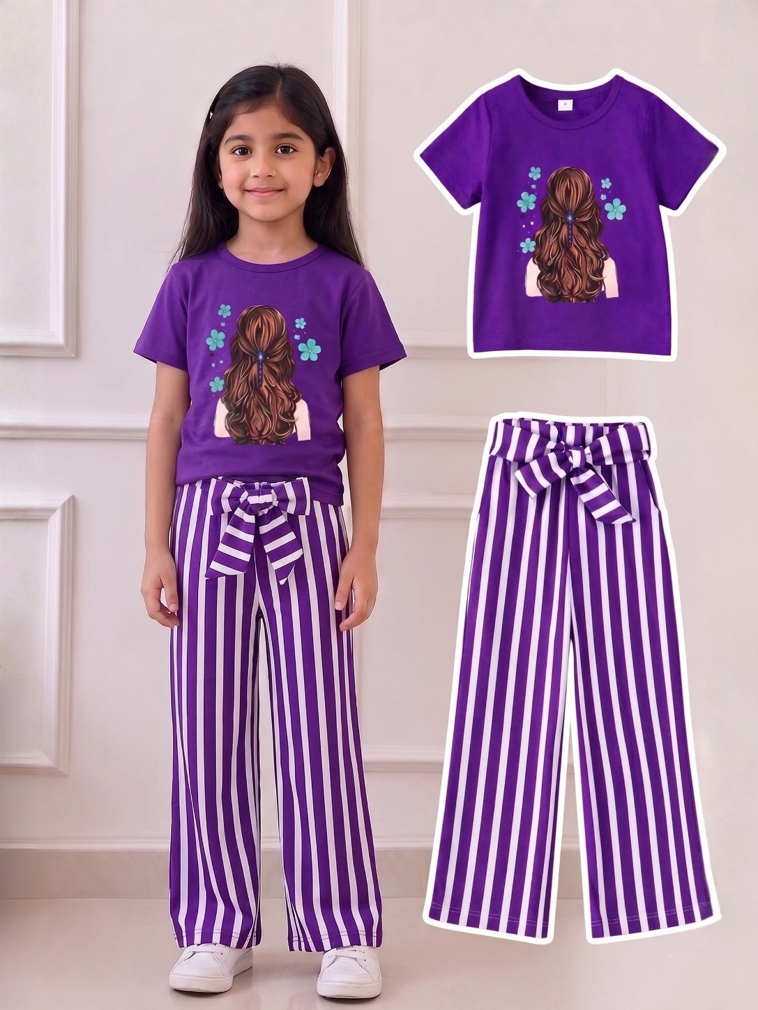 Girls T-Shirt & Long Pant Set