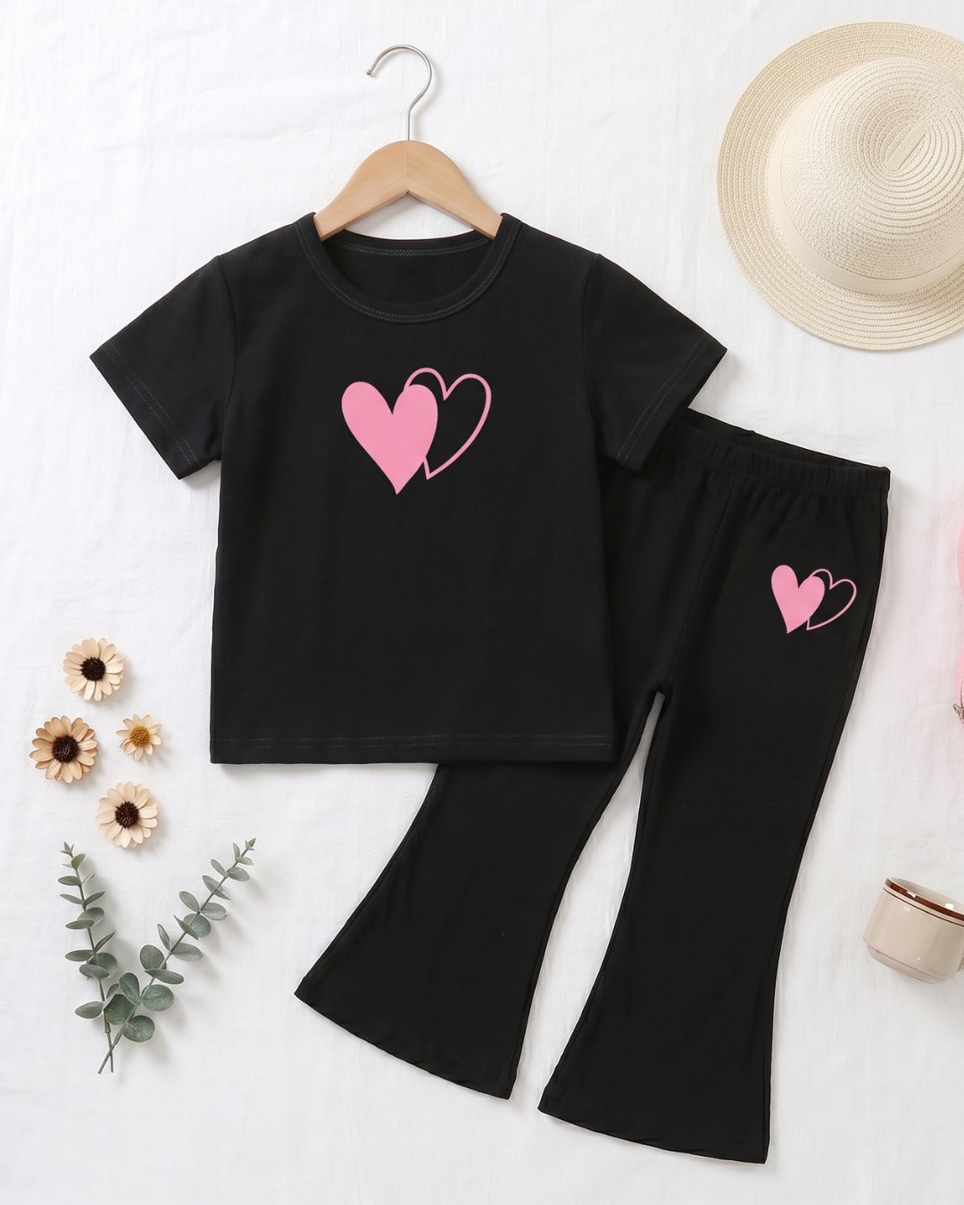 Girls T-Shirt & Long Pant Set