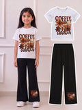 Girls T-Shirt & Long Pant Set