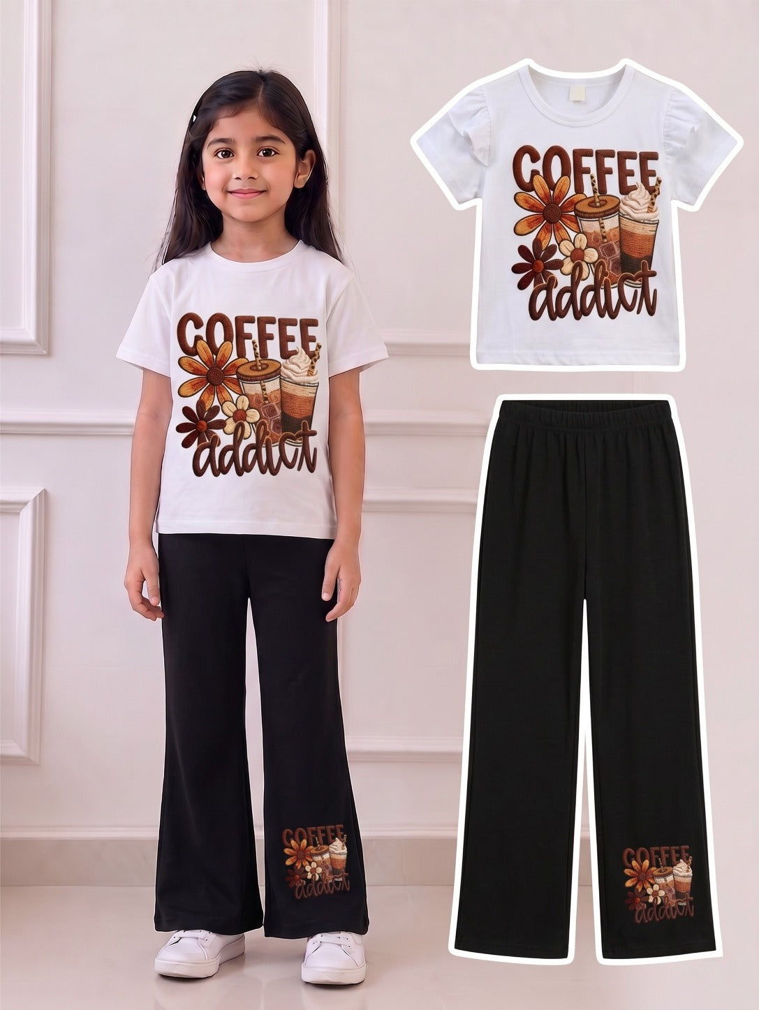 Girls T-Shirt & Long Pant Set