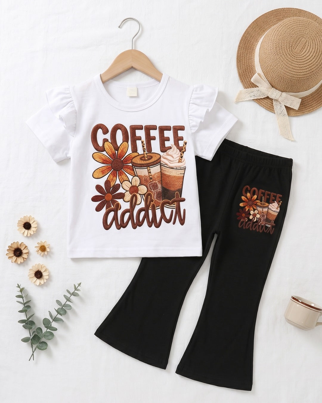 Girls T-Shirt & Long Pant Set