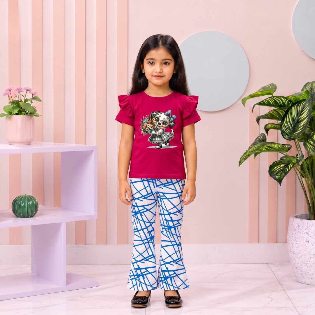 Girls T-Shirt & Long Pant Set