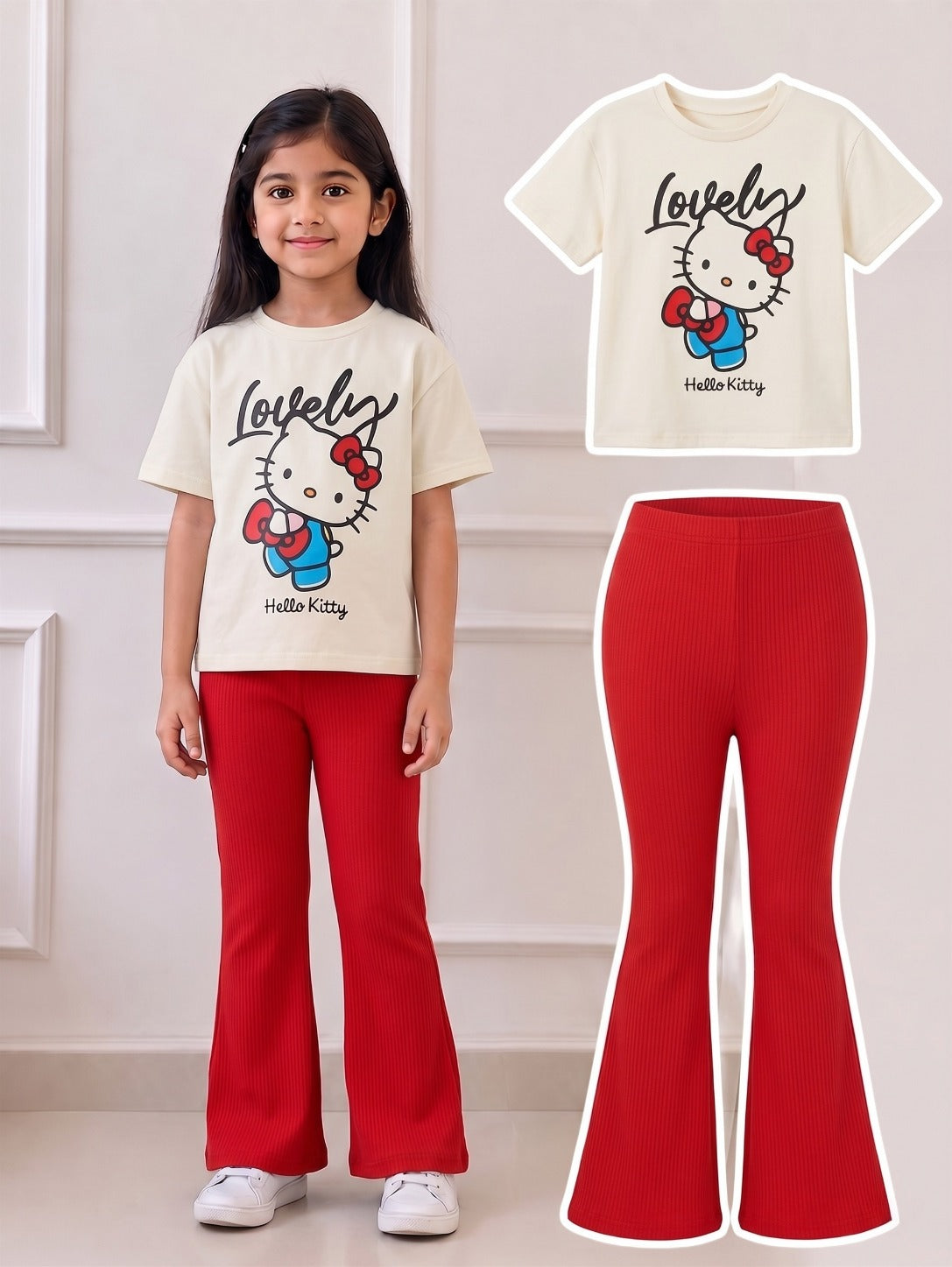 Girls T-Shirt & Long Pant Set