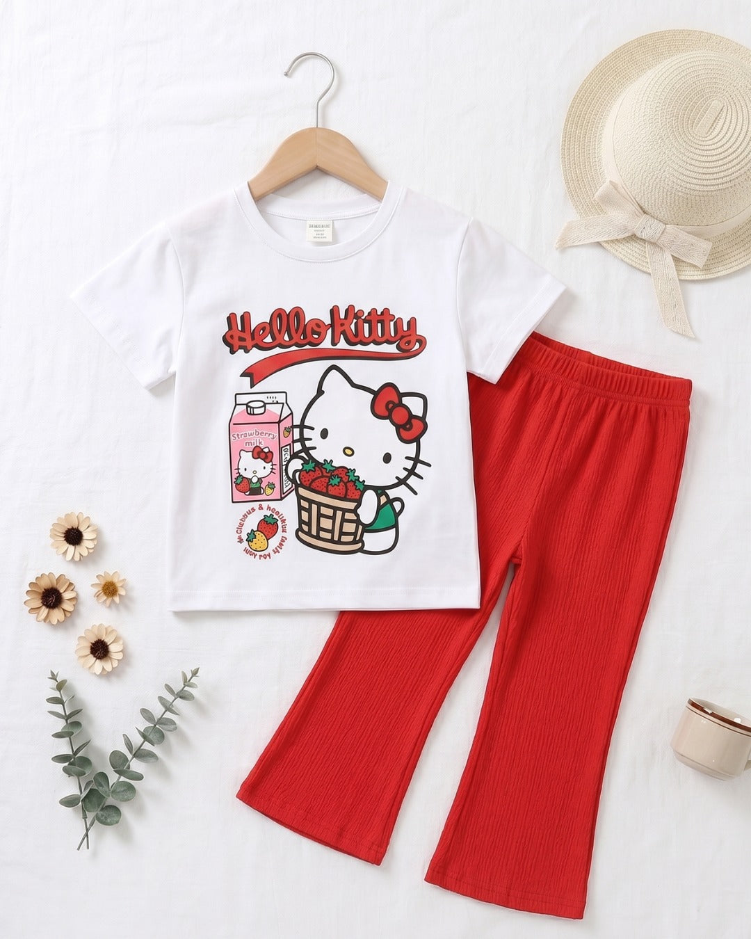 Girls T-Shirt & Long Pant Set
