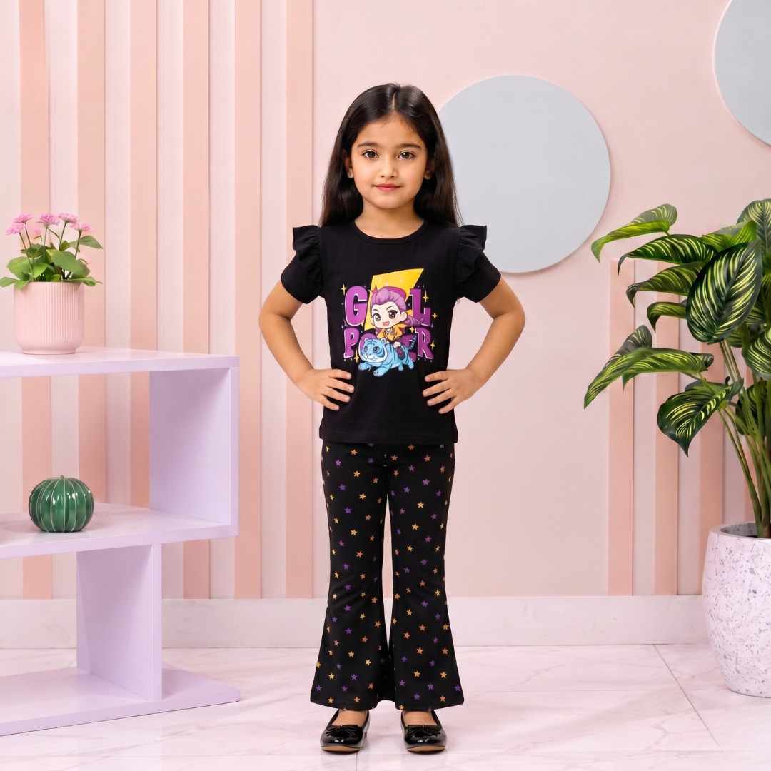 Girls T-Shirt & Long Pant Set