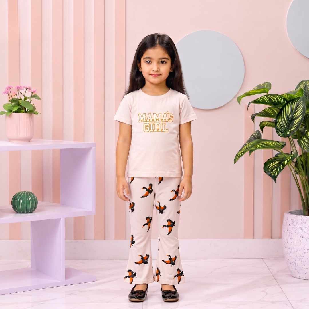 Girls T-Shirt & Long Pant Set