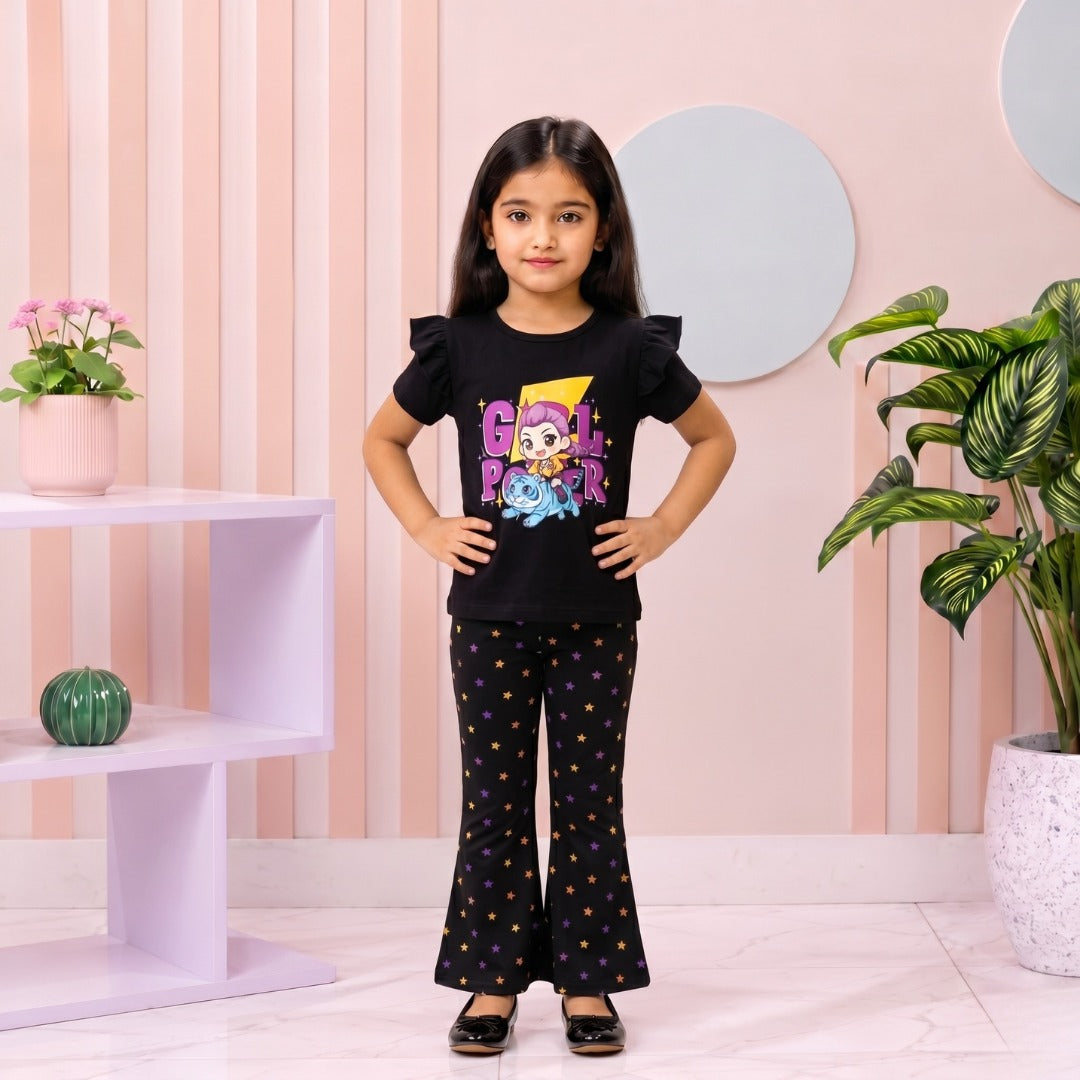 Girl Power girl T-shirt --Long Pant Sets