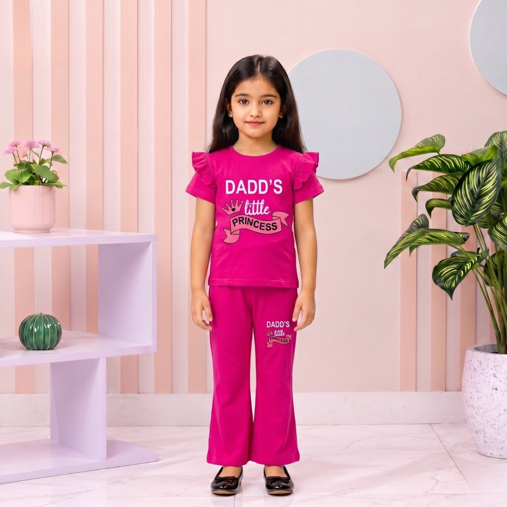 Pink Daddies little girl T-shirt --Long Pant Sets