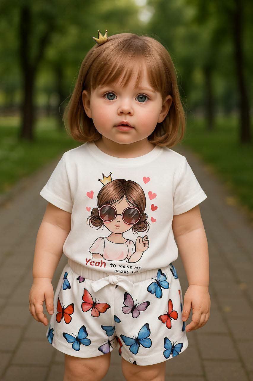 Monarch Butterfly Princess Girls Premium Summer Outfit