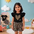 Wild Heart Leopard Print Cotton Ruffle Set