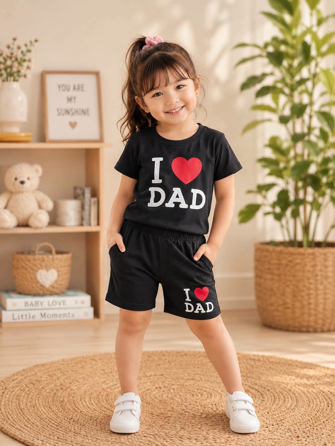 Midnight Love Crimson Heart Cotton Lounge Set