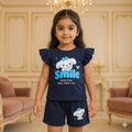 Midnight Puppy Ruffle Charm Cotton Set