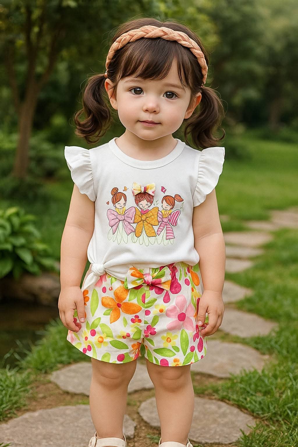 Secret Garden Fairies Cotton Girl Summer Outfit