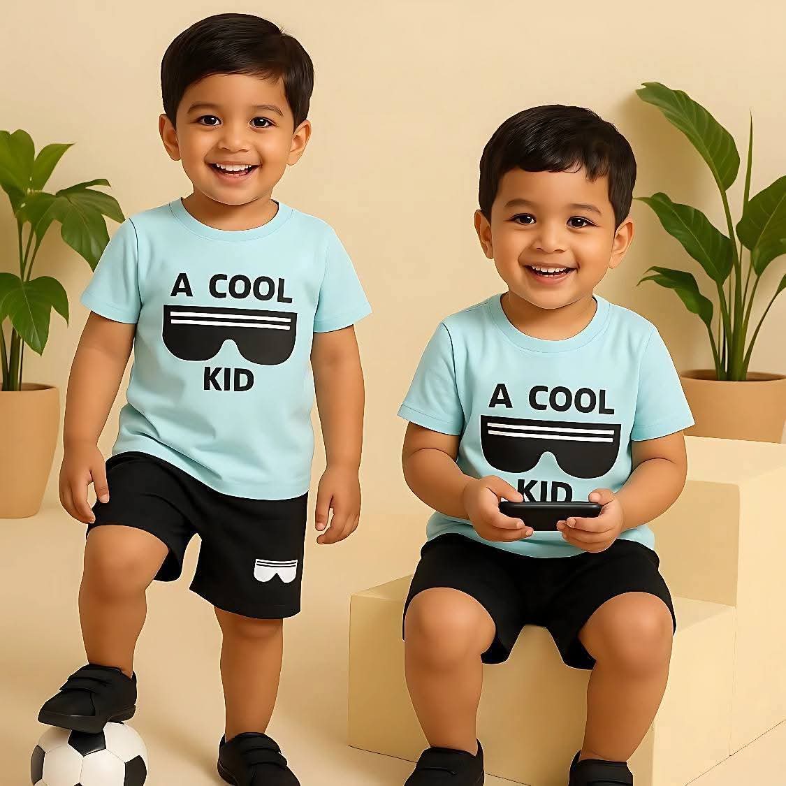 Retro Cool Shades Mint Boys Athletic Set