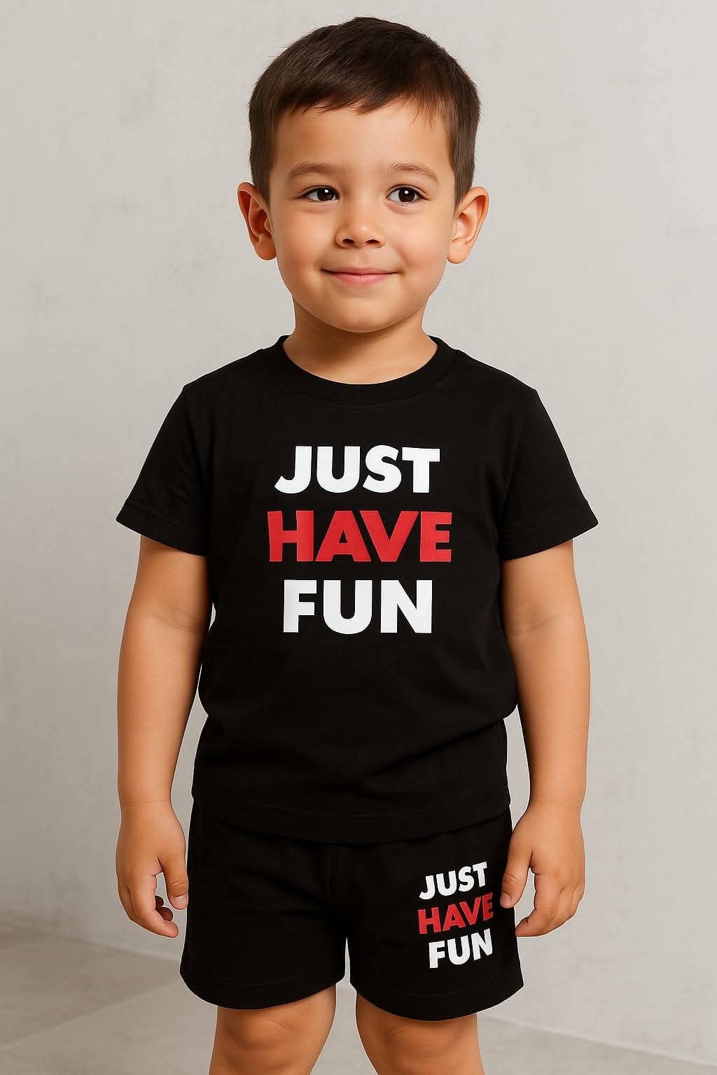 Bold Monochrome Urban Active Boys Summer Set