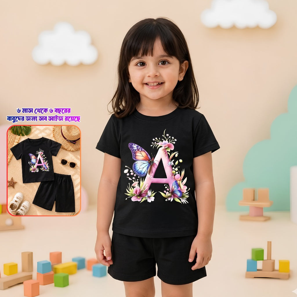 Whimsical Botanical Floral Girls Luxury Cotton Set