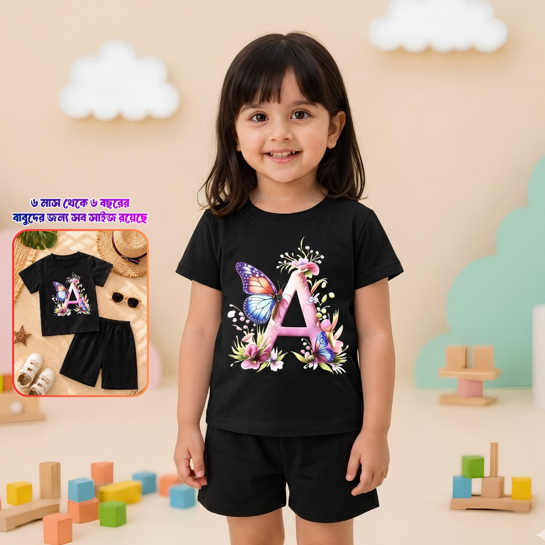 Whimsical Botanical Floral Girls Luxury Cotton Set