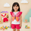 Flutter Butterfly Meadow Ruffle Sleeve Girls Set