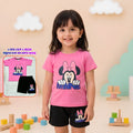 Polka Bow Princess Mouse Girls Cotton Outfit