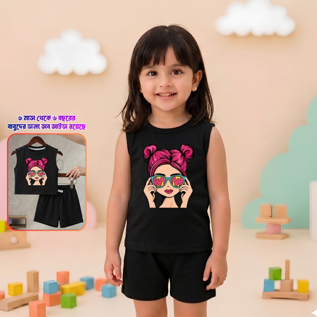Retro Diva Neon Shades Girls Summer Outfit