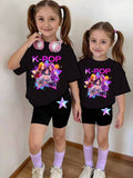 Pop Sensation Star Graphic Girls Summer Outfit