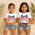 Monochrome Cheetah Heart Girls Luxury Lounge Set
