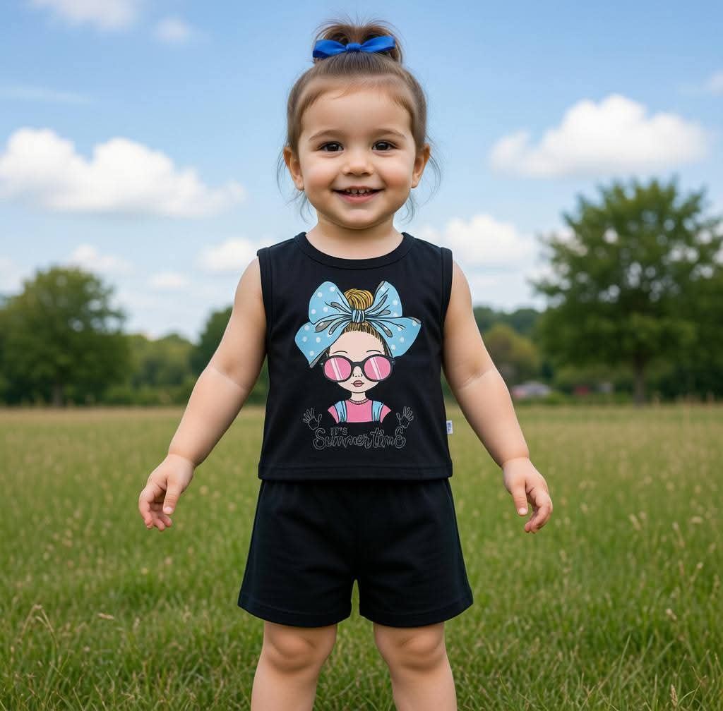 Urban Chic Oversized Bow Retro Girls Set