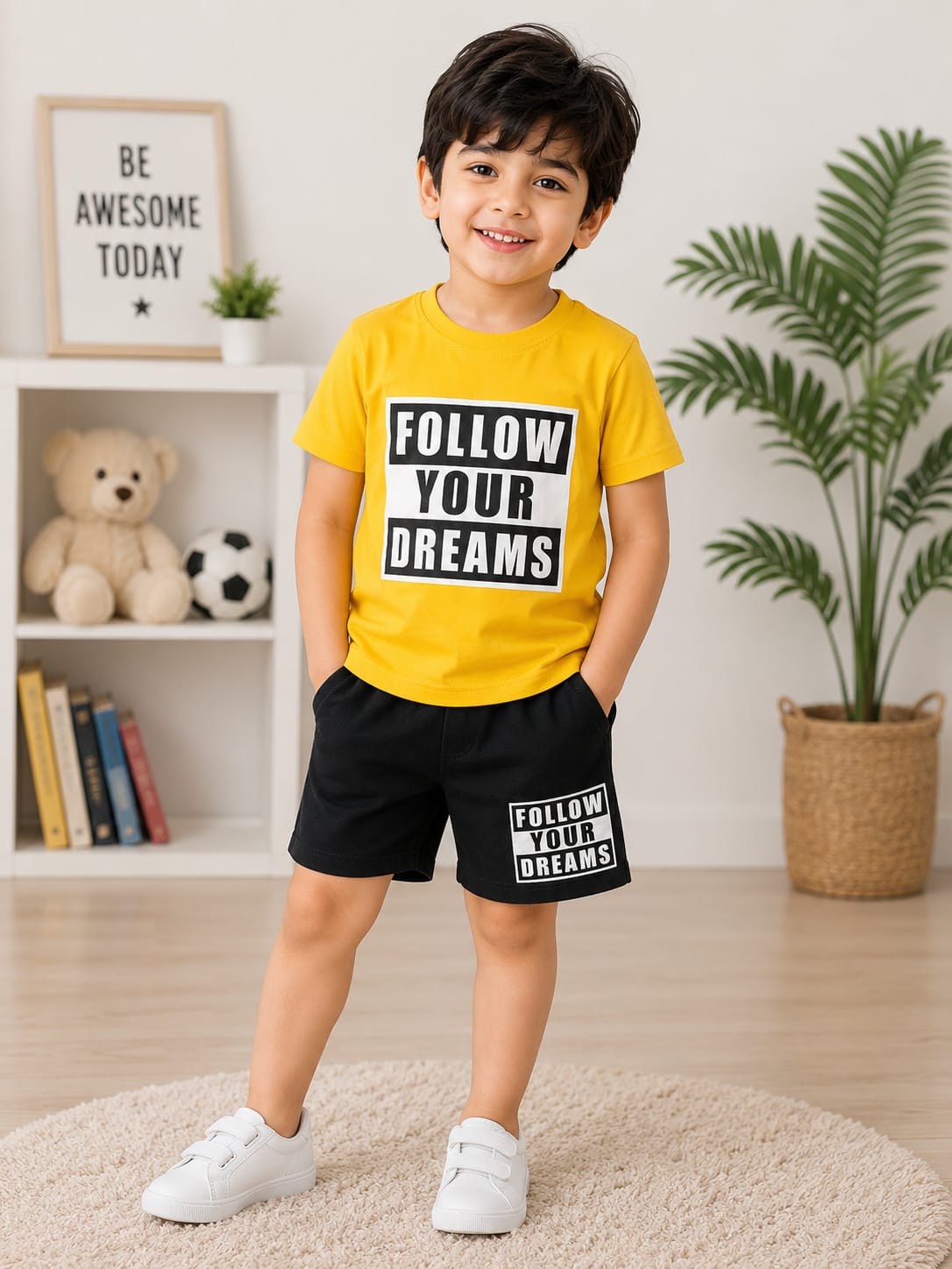 Bold Ambition Block Print Casual Outfit
