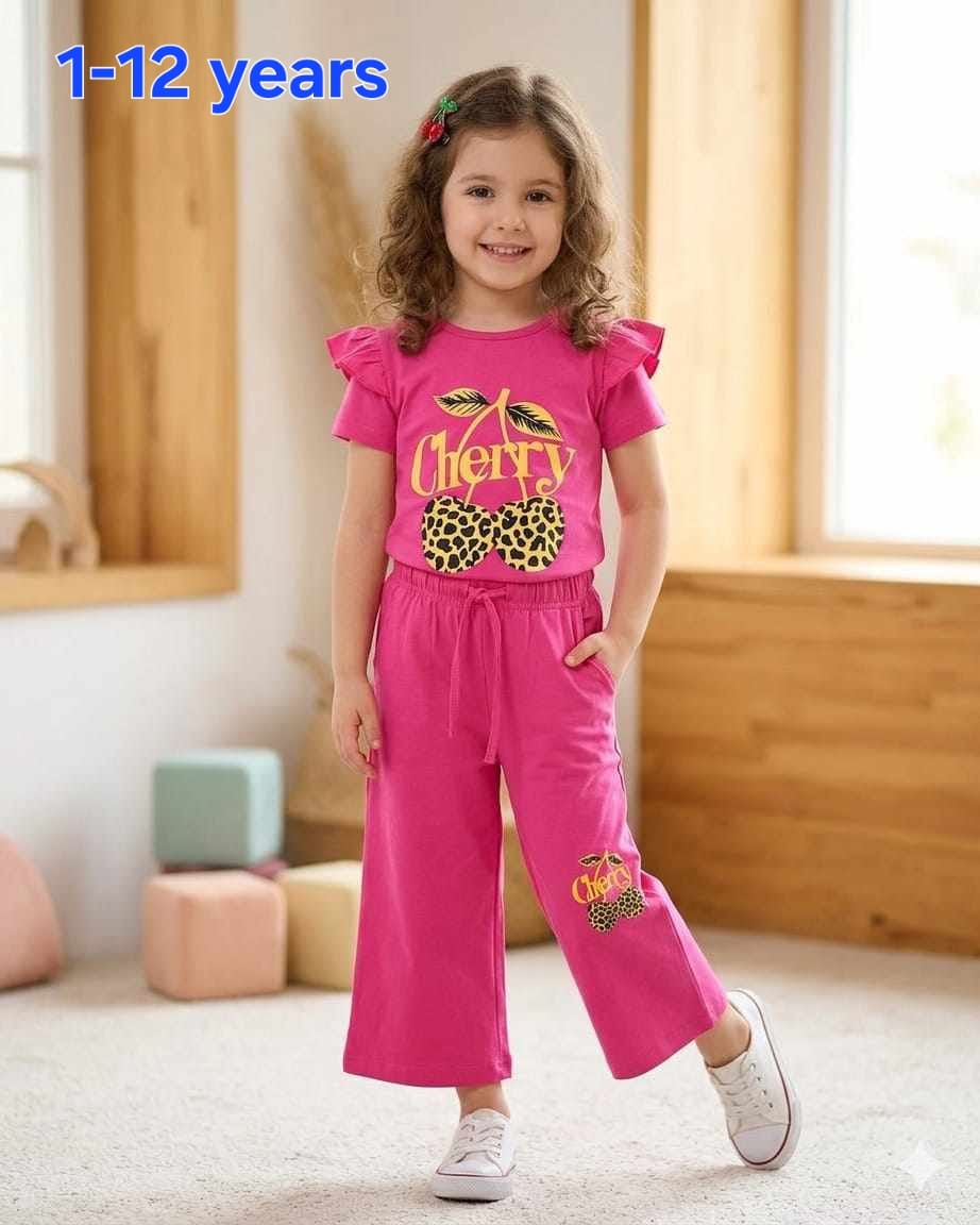 Wild Cheetah Cherry Ruffle Premium Cotton Set