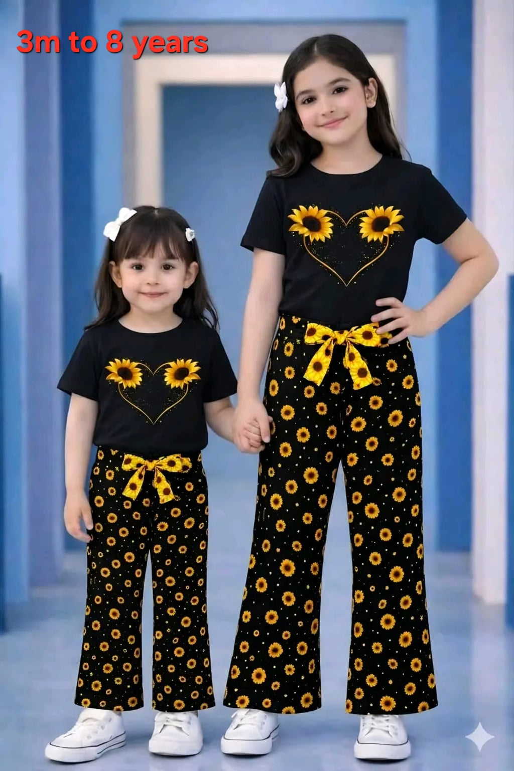 Golden Sunflower Harmony Flared Summer Outfit