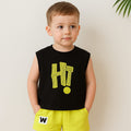 Cyber Neon Rhythm Sleeveless Boys Casual Set