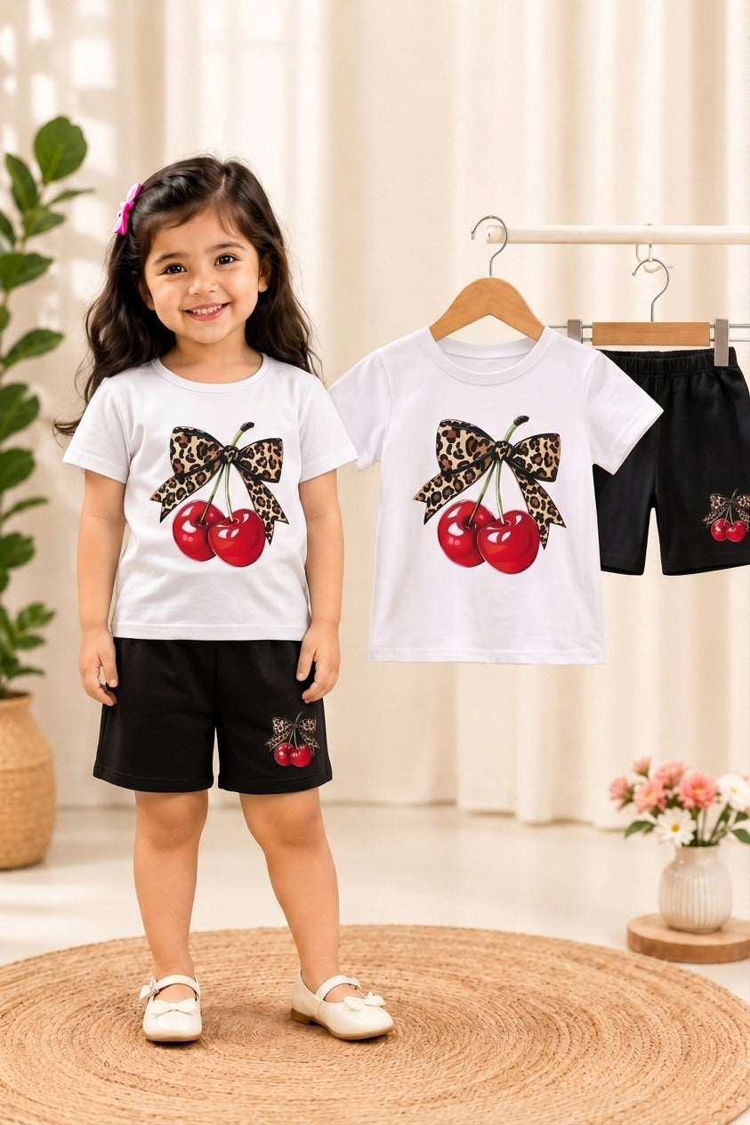 leopard cherry bow