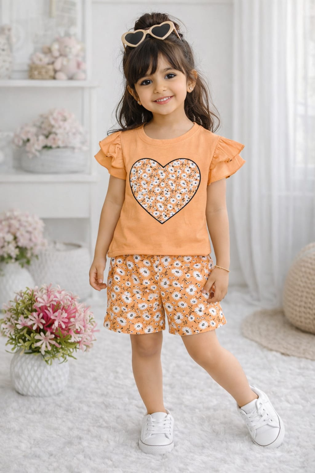 orange heart daisy