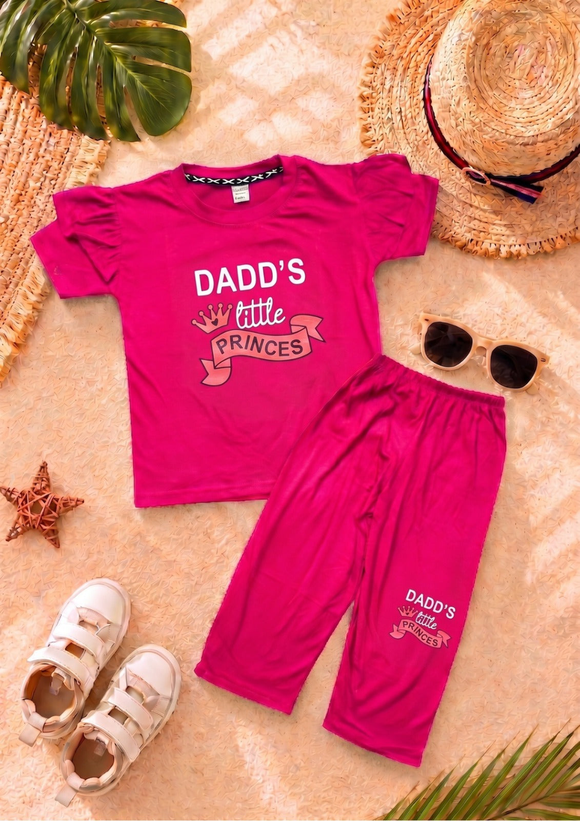 Pink Daddies little girl T-shirt --Long Pant Sets