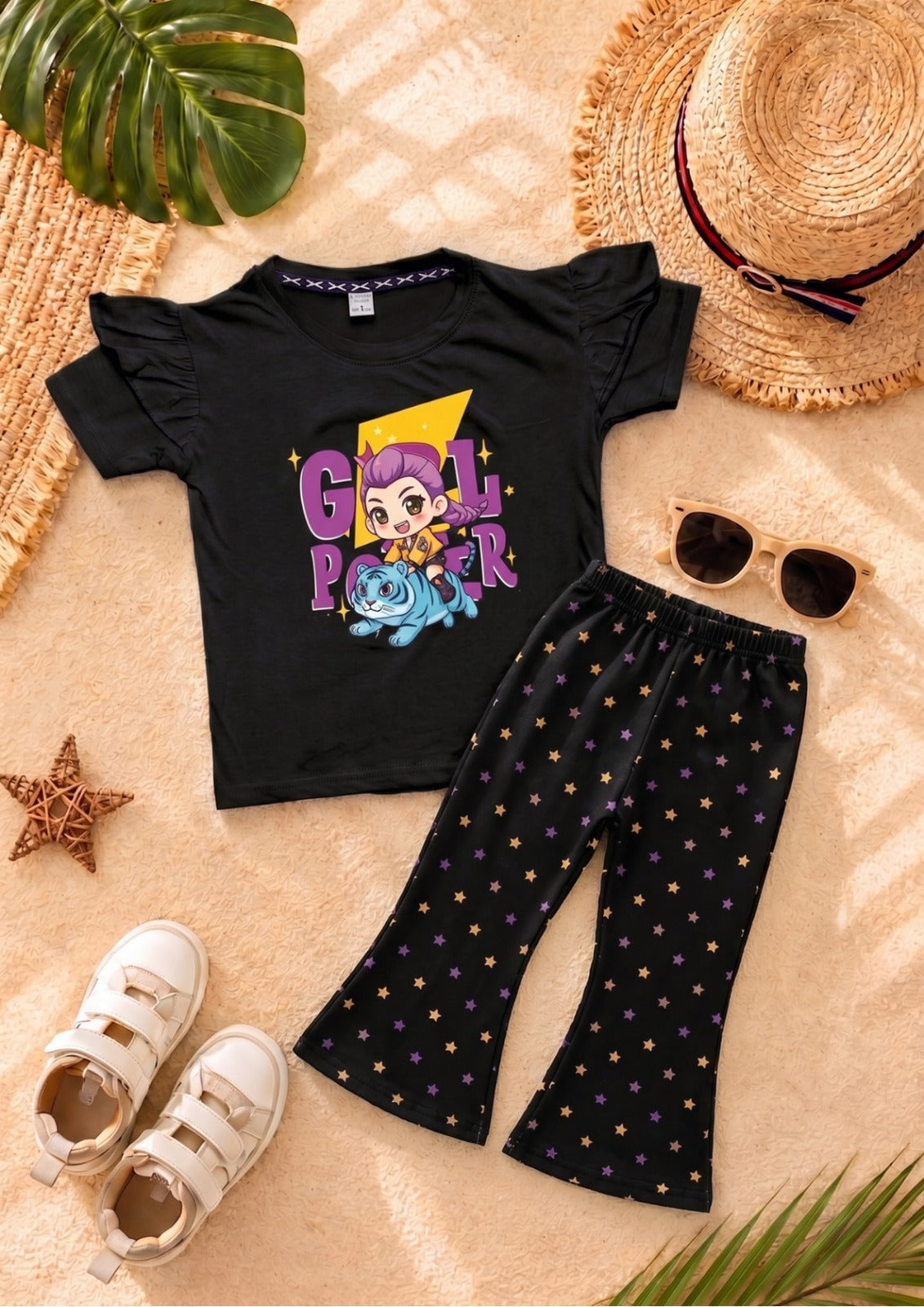 Girl Power girl T-shirt --Long Pant Sets